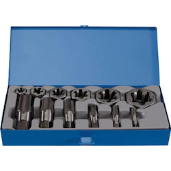 Tap for Pipes, Hexagonal Chamfered Nut Die Set (PF Screw) 