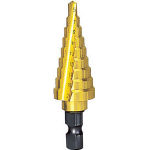 Nice Mighty Step Drill (2-Pc. Blade Titanium Coating Type), Shank Diameter 10 mm